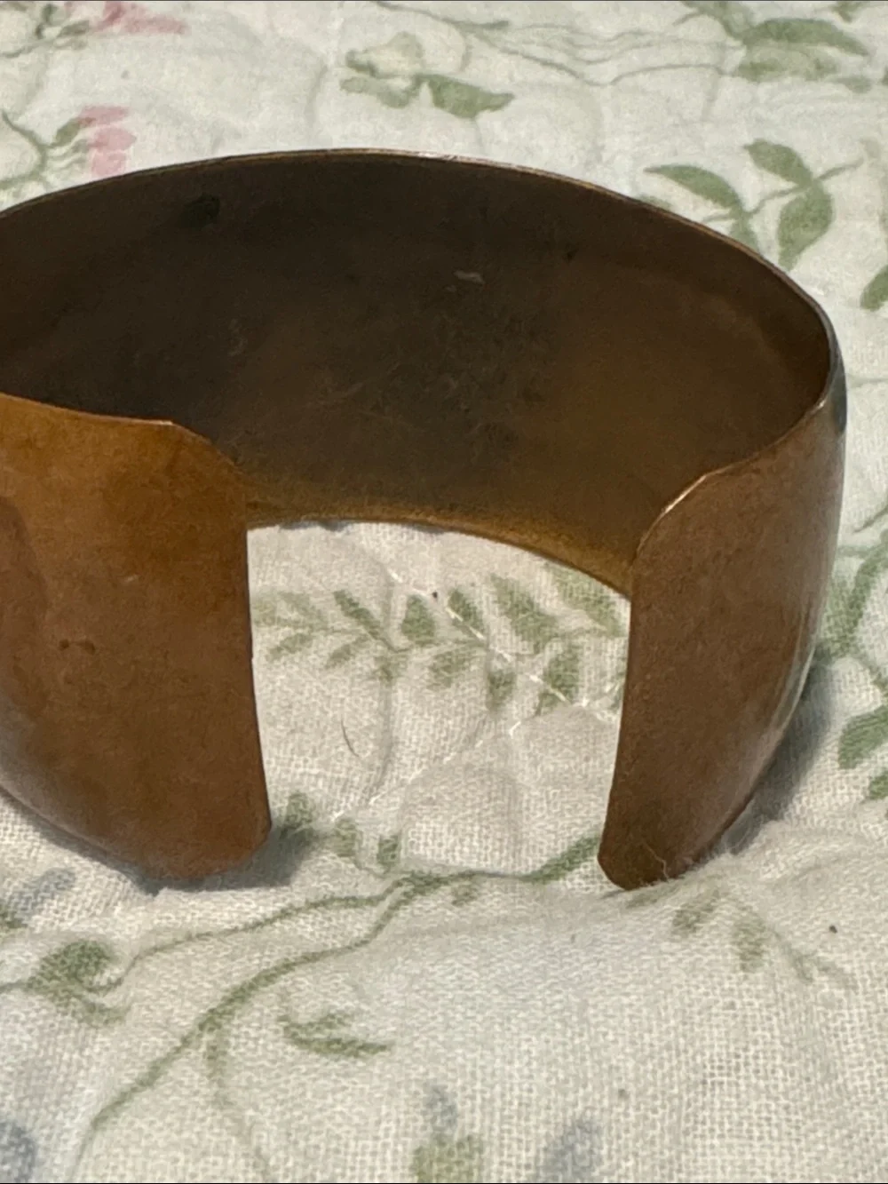 Vintage Copper Jaguar Abalone Cuff Bracelet and Real Copper Ring Adjustable